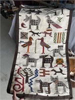 Hand Woven ANIMALS Tapestry / Rug From Ecuador