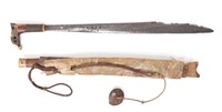 Indonesian Dayak Headhunters Sword w/Scabbard