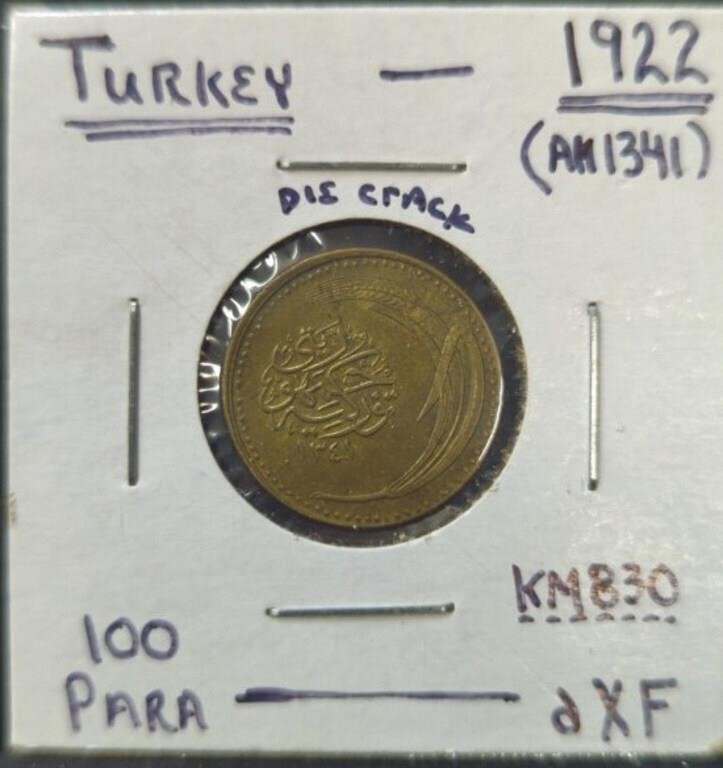 1922 Turkish coin