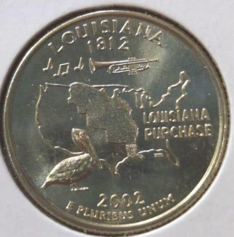 Uncirculated 2002 P. Louisiana quarter