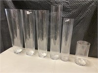 4 Tall Floor Vases & 2 Smaller Vases