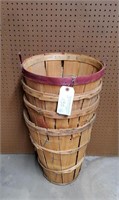 4 Half-runner Wooden Baskets