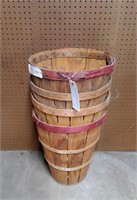 4 Half-runner Wooden Baskets