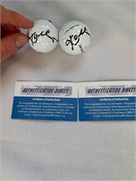 2 Kobe Bryant Signed Golf Balls + COA's