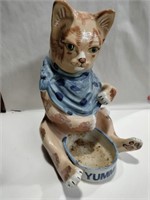 Ceramic cat feeder 12.5 in
