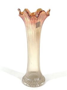 Northwood Marigold Carnival Swung Glass Vase