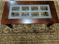 Beautiful wooden table with Glass top 4' x 2' x