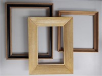 3 Vtg Wood Picture Mirror Frames