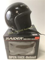 Raider open face helmet in box