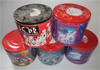 (5) Various tins including Toy Story, Coca-Cola,