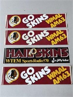 (4) Washington Redskins Stickers