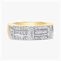 14K YELLOW GOLD 0.25CT DIAMOND RING