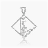 14K WHITE GOLD 1.89CT DIAMOND PENDANT