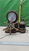 Steam punk style nautical lamp/ barometer