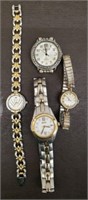 Lot of 4 Ladies Watches. Bulova (Needs Battery),