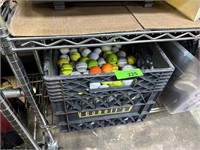 CRATE OF GOLF BALLS