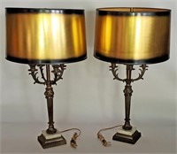 MID CENTURY CANDELABRA TABLE LAMPS - NO SHIPPING