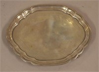 George III sterling silver card tray