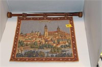 TAPESTRY STYLE WALL HANGING 16 1/2" X 17"