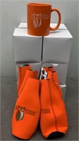 18 PC. NEW HOOTERS COFFEE MUGS & BOTTLE COOZIES
