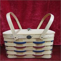 Vintage picnic basket. Peterboro Co.