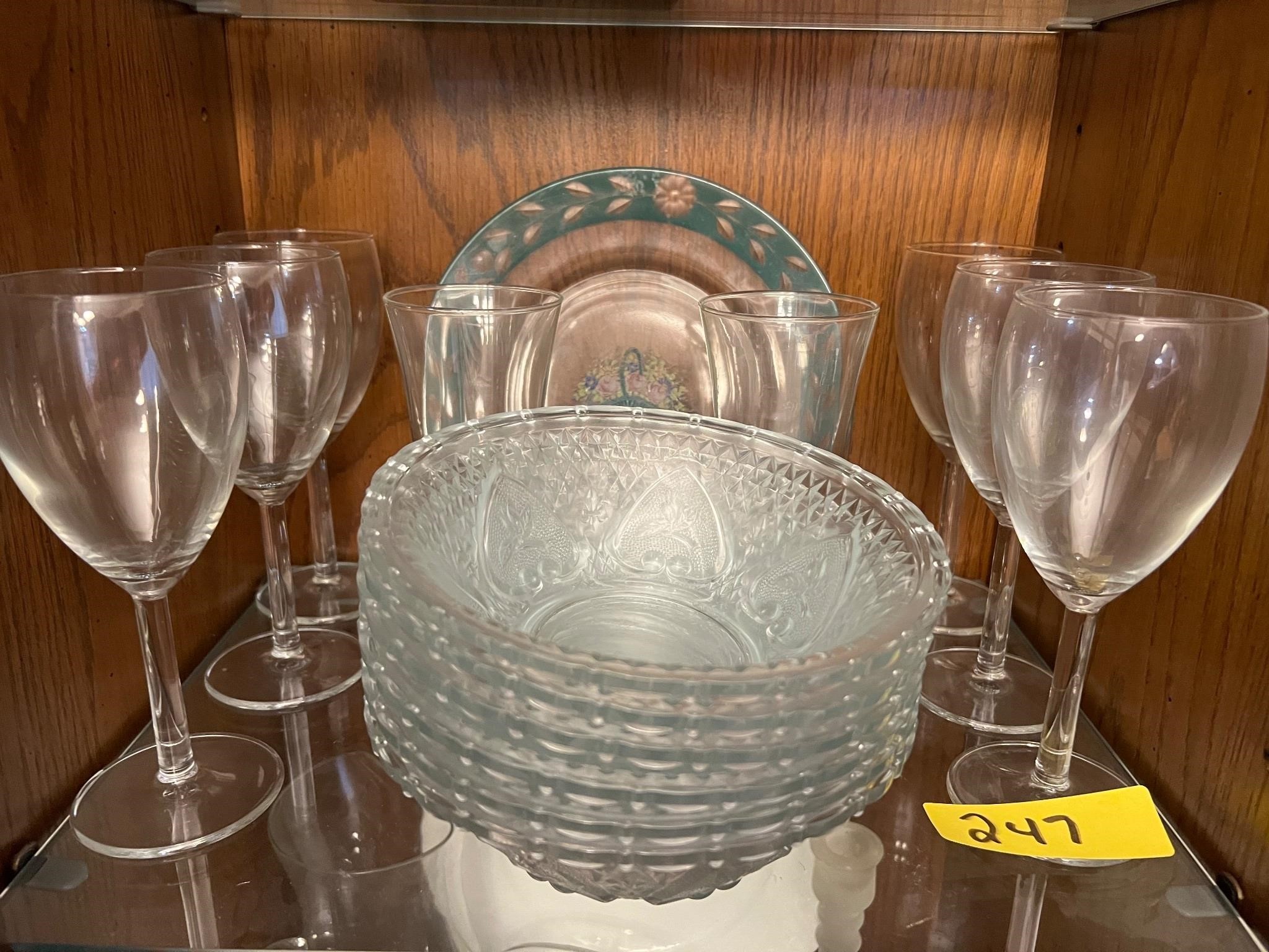 Glassware • Clear Plates • Wine glasses