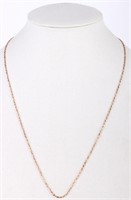 18K YELLOW GOLD CUSTOM-LINK LADIES CHAIN NECKLACE