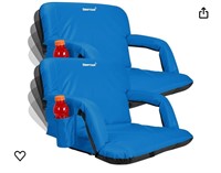 2 Pack Extra Wide Stadium Seats w Back Support
