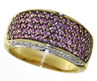 18kt Gold 1.00 ct Pink Sapphire & Diamond Ring