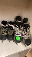 2 PAIR ICE SKATES