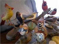 wood carved birds and tote/lid