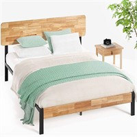 Platform Bed with Wood Slat Support, Queen