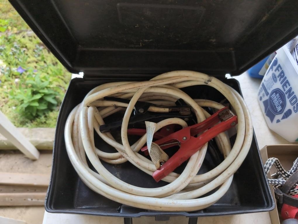 Jumper cables in case