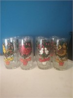 Complete set of 12 Days of Christmas glasses