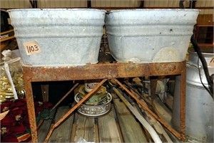 DOUBLE WASH TUB AND STAND