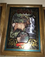 Coors beer sign-Bull Elk