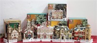 Set of 5 Lighted Christmas Village Houses