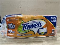 15 pack members mark paper towels