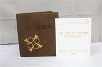 Great Stamps of Europe album and contents,