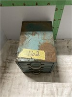 4 drawer metal cabinet 6" x 9" x 6"