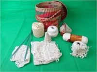 Knitting Basket & contents