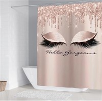 Hello Gorgeous Shower Curtain Pink Approx 7’x5’
