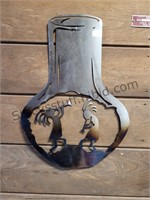 15 Inch Unfinished Metal Kokopelli Wall Art