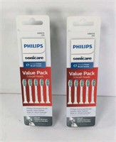 New Lot of 2 Philips Sonicare Toothbrush Head