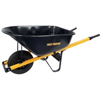 $211  6 cu. Ft. Steel Wheelbarrow with Flat Tire