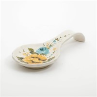 C400  Pioneer Woman Rose Shadow Spoon Rest, set 2