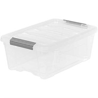 Iris Buckle up Storage Box 12.9 Quart Clear $41