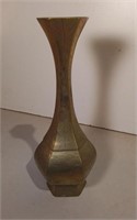 Solid Brass Filigree Vase 10"H