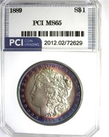 1889 Morgan PCI MS65 Bold Rim Color