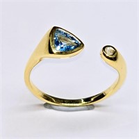 Silver London Blue Topaz(0.7ct) Ring